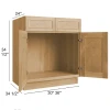 Coastal Rye - RTA Sink Base Cabinet 36"