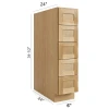 Coastal Rye - RTA Spice Drawer Base Cabinet 6"