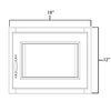 Single Decorative Stacker Wall Cabinet 18" x 12"