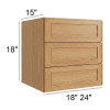 Coastal Rye - RTA Wall 3 Drawers 24"