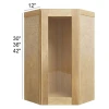 Coastal Rye - RTA 42" Diagonal Corner Wall Cabinet Plain Glass