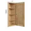 Coastal Rye -  RTA Angled End Wall Cabinet 12" x  42"