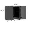 Ebony Shaker - RTA Lazy Susan Corner Base Cabinet 36"