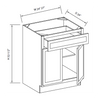 Arctic Polar White - ADA RTA Base Cabinet 24"