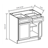Arctic Polar White - ADA RTA Base Cabinet 48"
