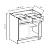 Arctic Polar White - ADA  RTA Base Cabinet 39"