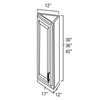 Angled End Wall Cabinet 12  x 36"