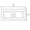 Double Decorative Stacker Wall Cabinet 27" x 12"