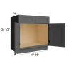 Ebony Shaker - Sink Base Cabinet 33"