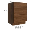 Smokehouse Hickory - Assembled Drawer Base Cabinet 33"