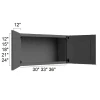 Ebony Shaker -  RTA Bridge Wall Cabinet 33" x 24"