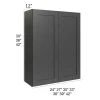 Ebony Shaker -  RTA Wall Cabinet 33" x 36"