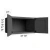 Ebony Shaker - RTA Refrigerator Wall Cabinet 36" x 15"