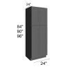 Ebony Shaker -  RTA Utility Cabinet 24" x 90"