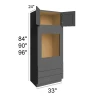 Ebony Shaker - RTA Universal Oven Cabinet 33" x 90"