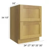 Burnt Sugar Shaker - RTA Two Drawer Base Cabinet - 36"