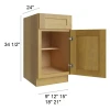 Burnt Sugar Shaker -  RTA Base Cabinet 12"
