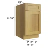 Burnt Sugar Shaker -  RTA Base Cabinet 21"