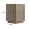 Manatee Gray  - Angled End Base Cabinet