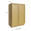 Burnt Sugar Shaker -  RTA Utility Base Cabinet 30"x54"x24"