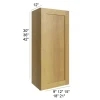 Burnt Sugar Shaker - RTA Wall Cabinet 12" x 36"