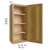 Burnt Sugar Shaker - RTA Wall Cabinet 15" x 36"