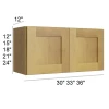 Burnt Sugar Shaker -  RTA Bridge Wall Cabinet 30" x 18"