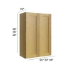 Burnt Sugar Shaker -  RTA Utility Wall Cabinet 30" x 36" x 24"