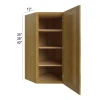 Burnt Sugar Shaker - RTA Wall Diagonal Corner Cabinet 24" x 42"