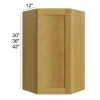Burnt Sugar Shaker - RTA Wall Diagonal Corner Cabinet 24" x 42"