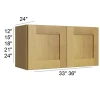 Burnt Sugar Shaker - RTA Refrigerator Wall Cabinet 36" x 15"