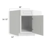Vail White - RTA Diagonal Corner Sink Base Cabinet 36"