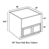 Angled End Wall Cabinet 12  x 36"