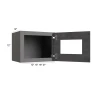 Westport - RTA Single Decorative Stacker Wall Cabinets 12" x 12" with Plain Glass