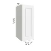 Vail White - RTA Wall Cabinet 12" x 36"