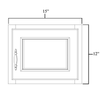 Single Decorative Stacker Wall Cabinet 15" x 12" with plain glass door