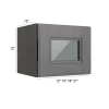 Westport - RTA Single Decorative Stacker Wall Cabinets 18" x 12" with Plain Glass
