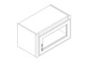 Westport - RTA Single Decorative Stacker Wall Cabinets 21" x 12" with Plain Glass