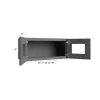 Westport -  RTA Double Decorative Stacker Wall Cabinets 33" x 12" with Plain Glass