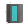 Westport - RTA 42" Diagonal Corner Wall Cabinet Plain Glass