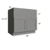 Quik Silver - RTA Farm Sink Base Cabinet 36"