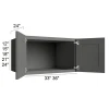 Quik Silver - RTA Refrigerator Wall Cabinet 36" x 18"