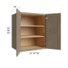 Manatee Gray - RTA Utility Wall Cabinet 36" x 30" x 24"