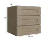 Manatee Gray  - Wall 3 Drawer 24"