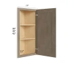 Manatee Gray  - RTA Angled End Wall Cabinet 12" x  42"