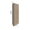 Manatee Gray  - RTA Angled End Wall Cabinet 12" x  42"