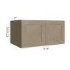 Manatee Gray  - RTA Refrigerator Wall Cabinet 36" x 24"