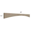 Manatee Gray  -  Arched Valance