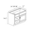 Vanity Combo base drawers on left