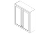 Wall Cabinet 33"X21". It Measures 33"Wx12"Dx21"H